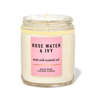 ROSE WATER & IVY SINGLE WICK CANDLE